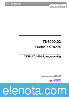 Xemics Technical Note datasheet