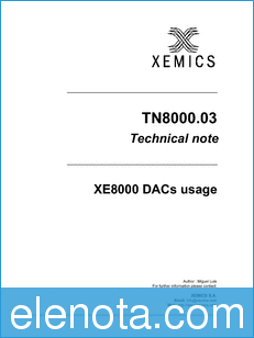 Xemics Technical note datasheet