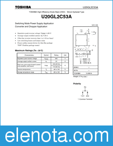 Toshiba U20GL2C53A datasheet