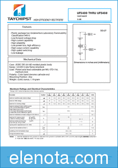Shenzhen Taychipst Electronic UF5400 datasheet
