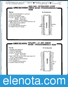 UMC UM23C4001 datasheet