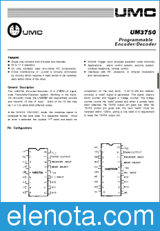 UMC UM3750 datasheet