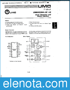 UMC UM82C284 datasheet