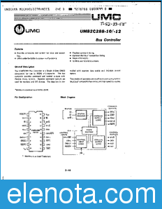 UMC UM82C288-10 datasheet