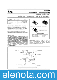 STMicroelectronics VB409-022Y datasheet