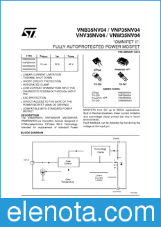 STMicroelectronics VNB35NV04 datasheet