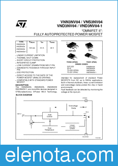 STMicroelectronics VND3NV04-1 datasheet