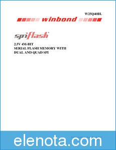 Winbond W25Q40BL datasheet