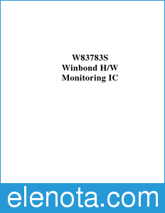 Winbond W83783S datasheet