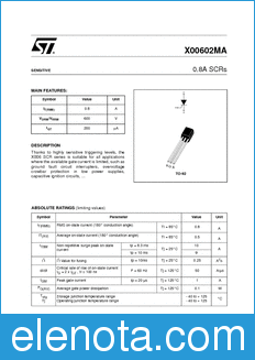 STMicroelectronics X00602 datasheet
