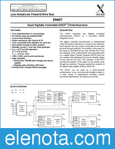 Xicor X9407 datasheet