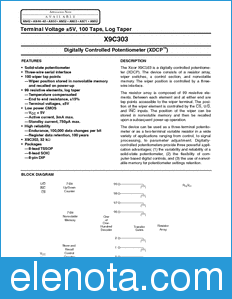 Xicor X9C303 datasheet