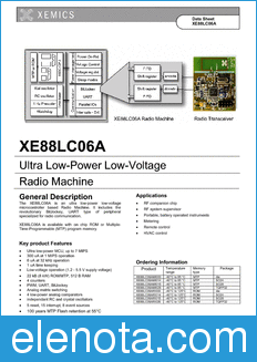Xemics XE88LC06A datasheet