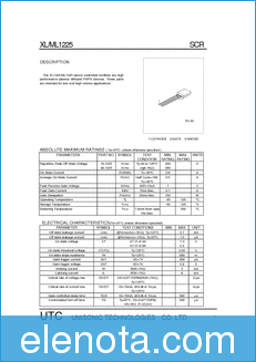 Unisonic Technologies XL1225 datasheet