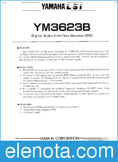 YamahaLSI YM3623B datasheet