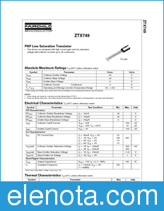 Fairchild ZTX749 datasheet