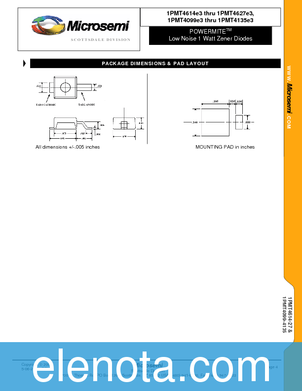 1PMT4134 Datasheet PDF (114 KB) Microsemi | Pobierz z Elenota.pl