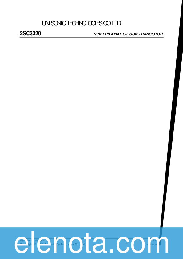 2SC3320-T3P-F-T Datasheet PDF (100 KB) Unisonic Technologies | Pobierz ...
