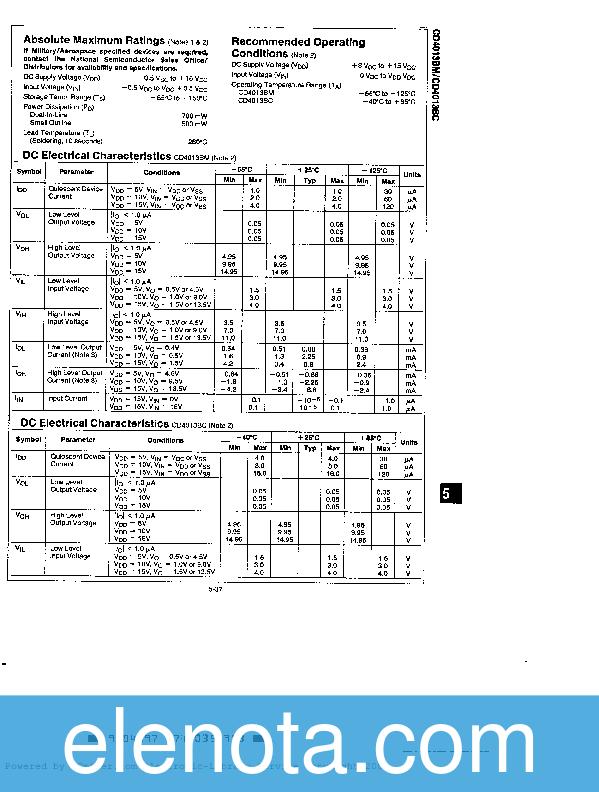 4013 (CD4013) Datasheet PDF (139 KB) National Semiconductor | Pobierz z ...