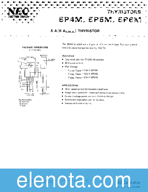 5P4M Datasheet PDF (415 KB) NEC | Pobierz z Elenota.pl