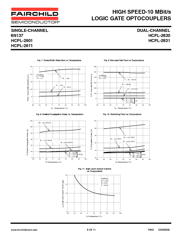 6N137 Datasheet PDF (215 KB) Fairchild | Pobierz z Elenota.pl