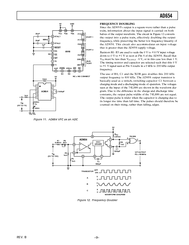 AD654 Datasheet PDF (181 KB) Analog Devices | Pobierz z Elenota.pl