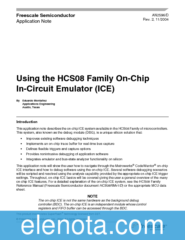 AN2596 Datasheet PDF (1.87 MB) Freescale | Pobierz z Elenota.pl
