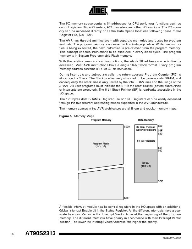 AT90S2313 Datasheet PDF (1.62 MB) Atmel | Pobierz z Elenota.pl