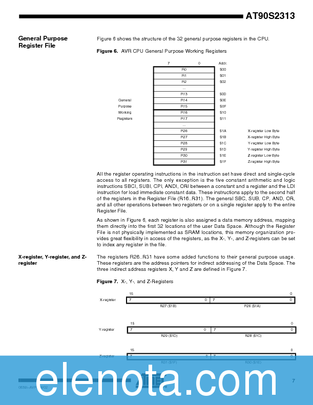 AT90S2313 Datasheet PDF (1.62 MB) Atmel | Pobierz z Elenota.pl