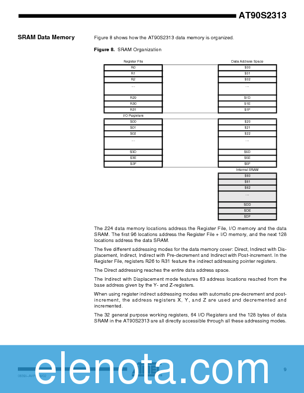 AT90S2313 Datasheet PDF (1.62 MB) Atmel | Pobierz z Elenota.pl