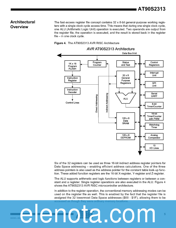 AT90S2313 Datasheet PDF (2.10 MB) Atmel | Pobierz z Elenota.pl