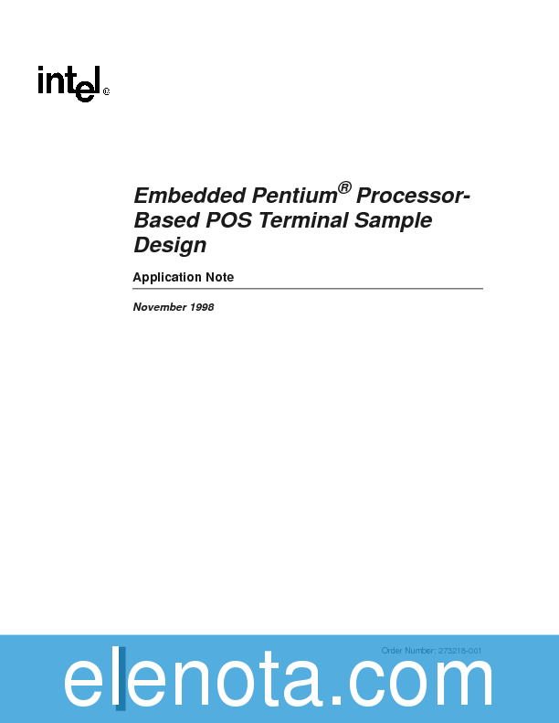 APPLICATION NOTE Datasheet PDF (796 KB) Intel | Pobierz z Elenota.pl