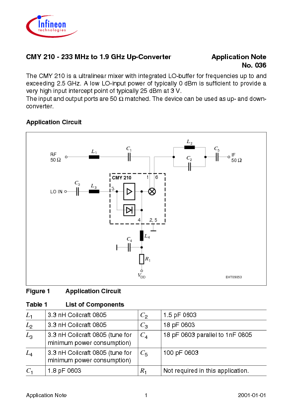 APPLICATION NOTES Datasheet PDF (68 KB) Infineon Pobierz z Elenota.pl