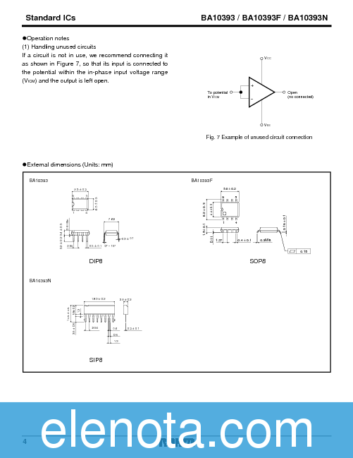 BA10393 Datasheet PDF (53 KB) Rohm | Pobierz z Elenota.pl