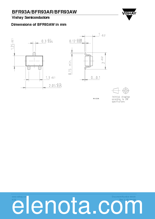 BFR93A Datasheet PDF (166 KB) Vishay | Pobierz z Elenota.pl