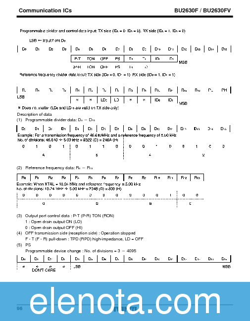 BU2630F Datasheet PDF (143 KB) Rohm | Pobierz z Elenota.pl