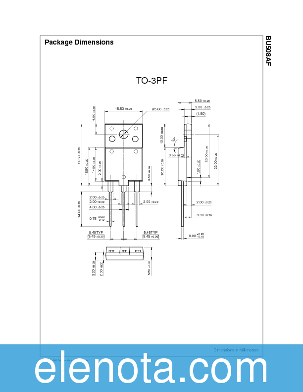 BU508AF Datasheet PDF (51 KB) Fairchild | Pobierz z Elenota.pl