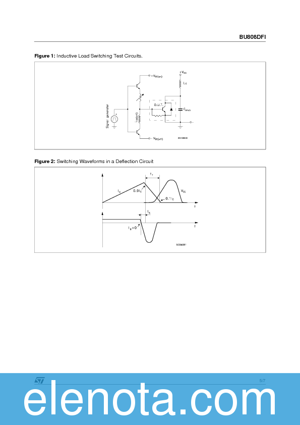 BU808DFI Datasheet PDF (217 KB) STMicroelectronics | Pobierz z Elenota.pl