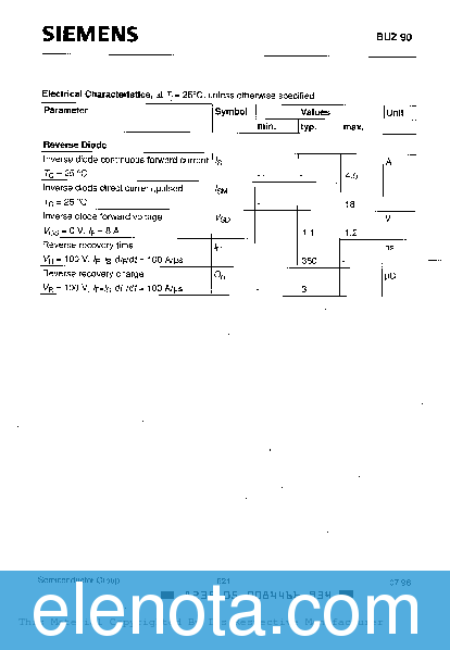 BUZ90 Datasheet PDF (172 KB) Infineon | Pobierz z Elenota.pl