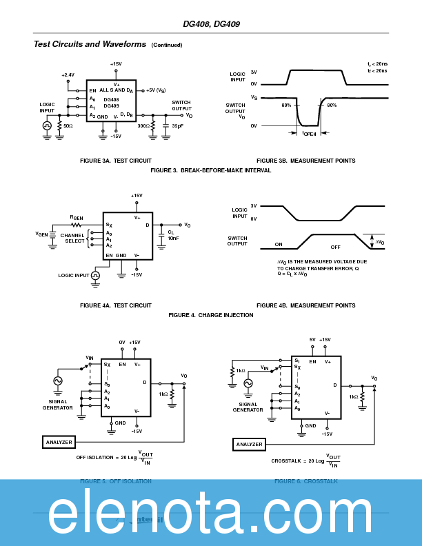 DG408DJ Datasheet PDF (330 KB) Intersil | Pobierz z Elenota.pl