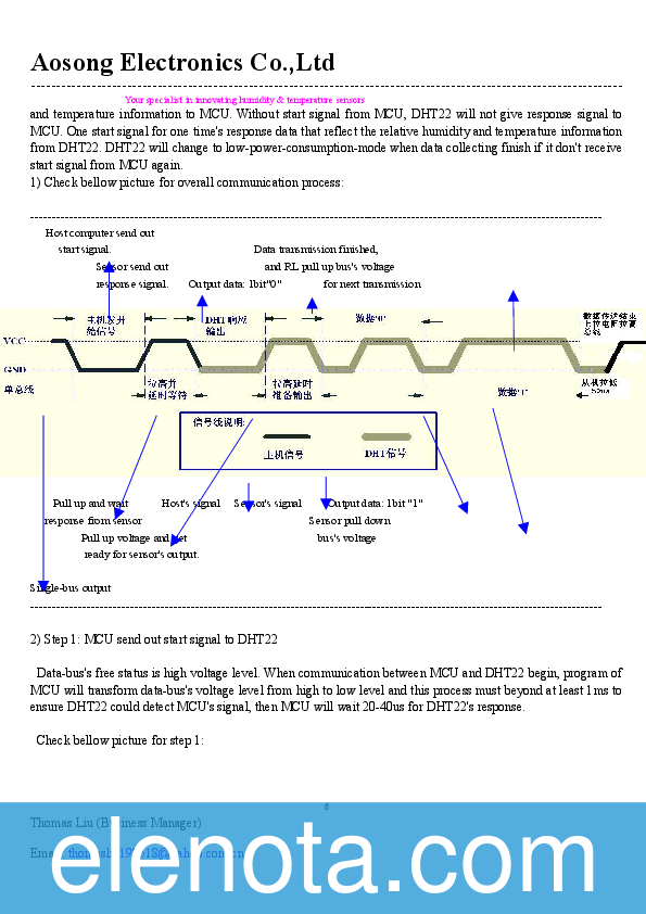 DHT22 Datasheet PDF (371 KB) Aosong Electronics Co.,Ltd | Pobierz z ...