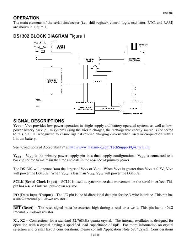 DS1302 Datasheet PDF (212 KB) Maxim | Pobierz z Elenota.pl
