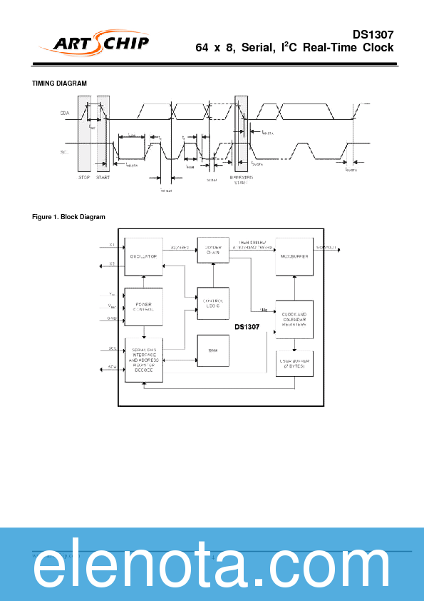 DS1307 Datasheet PDF (258 KB) ArtsChip | Pobierz z Elenota.pl