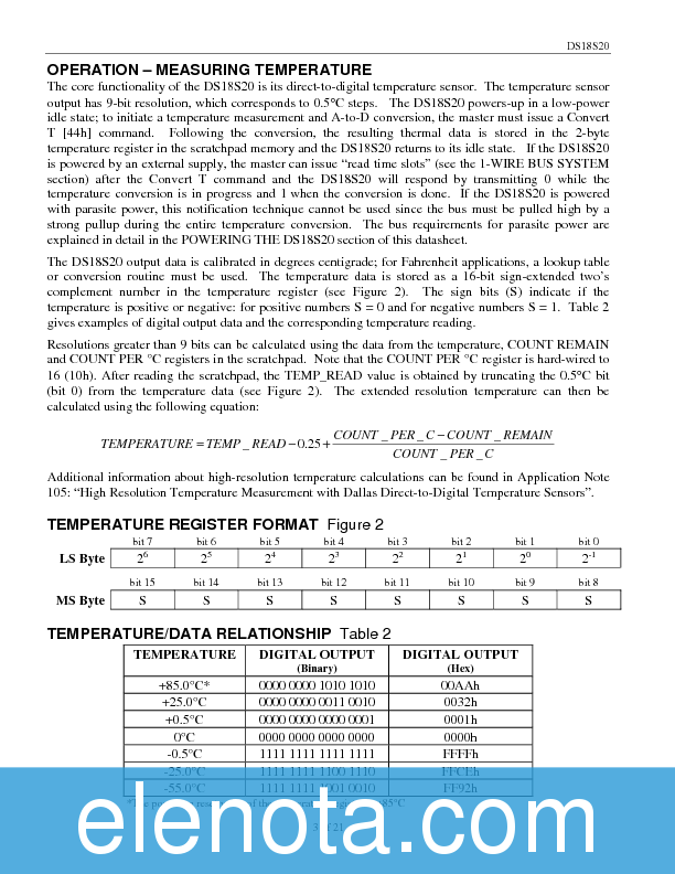 DS1820 Datasheet PDF (151 KB) Maxim | Pobierz z Elenota.pl