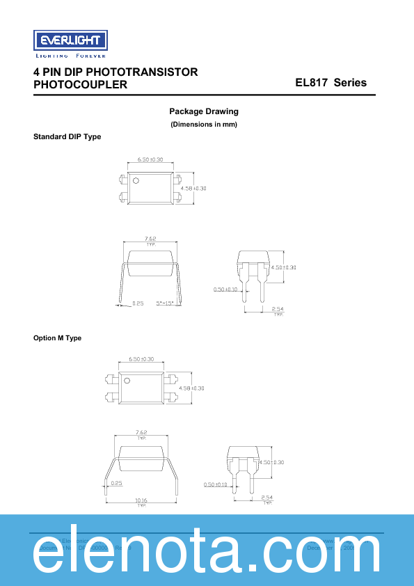 EL817 Datasheet PDF (682 KB) Everlight Pobierz z Elenota.pl