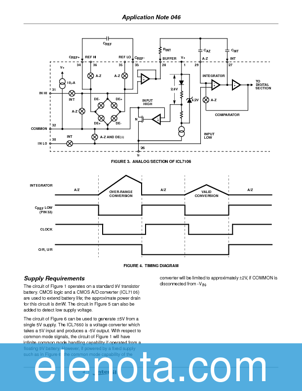 ICL7106CM44 Datasheet PDF (123 KB) Intersil | Pobierz z Elenota.pl