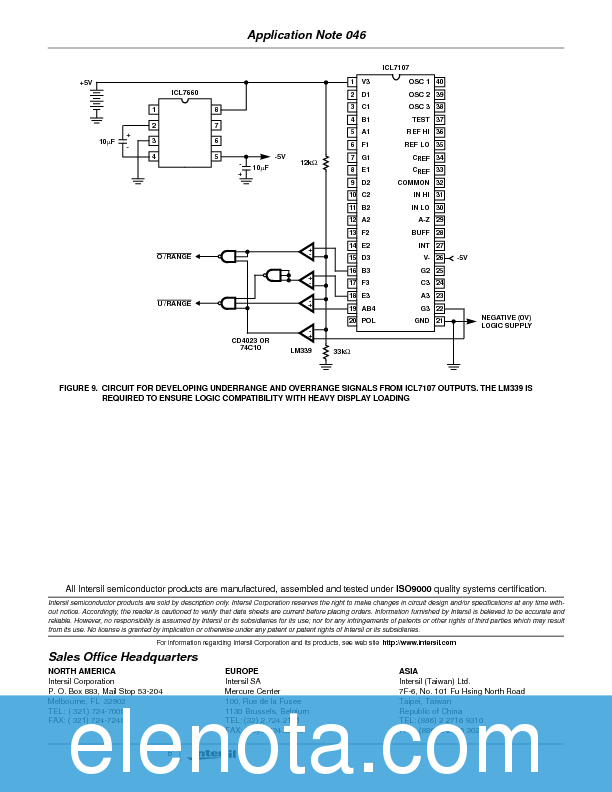 ICL7106CM44 Datasheet PDF (123 KB) Intersil | Pobierz z Elenota.pl