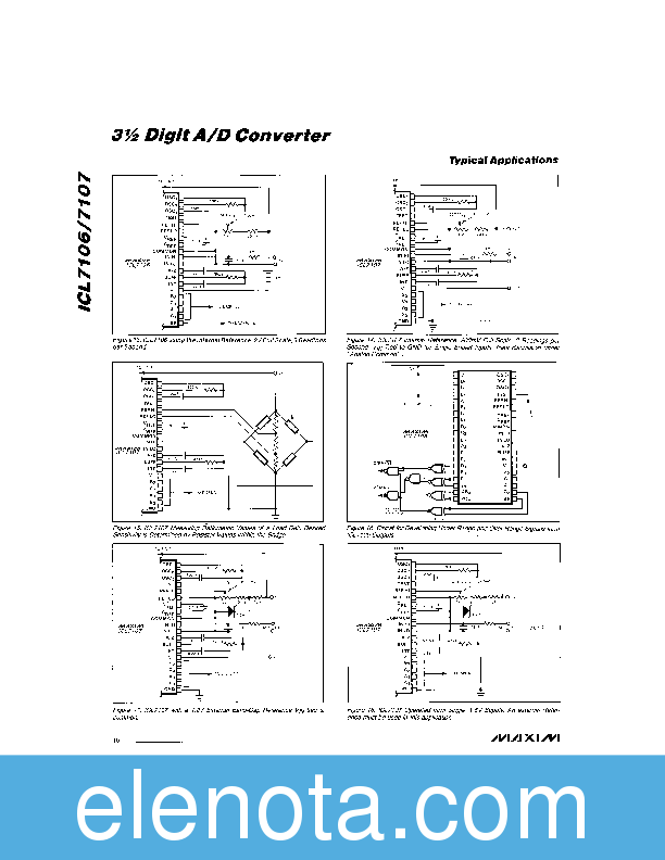 ICL7106 Datasheet PDF (544 KB) Maxim | Pobierz z Elenota.pl