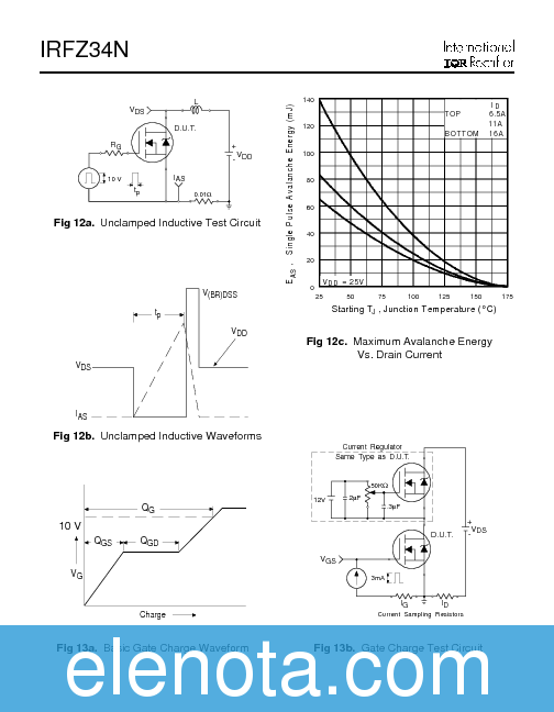 IRFZ34N Datasheet PDF (105 KB) International Rectifier | Pobierz z ...