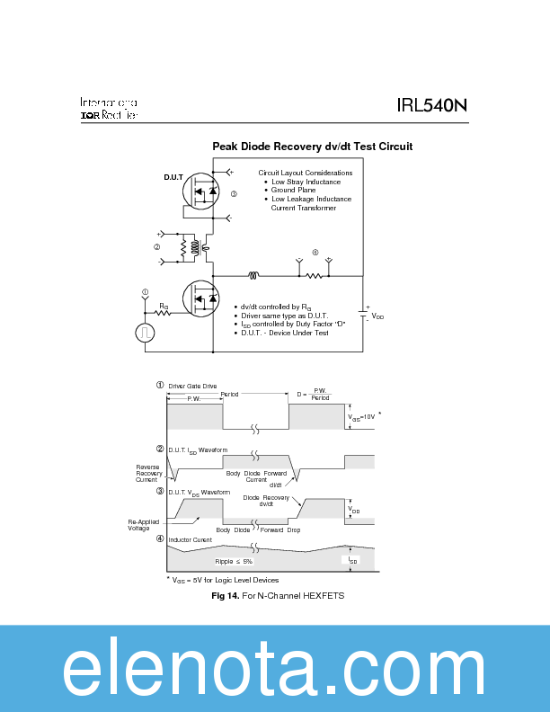 IRL540N Datasheet PDF (132 KB) International Rectifier | Pobierz z ...